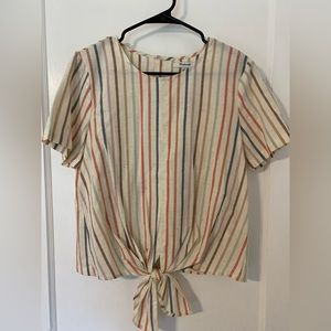 Madewell tie top striped